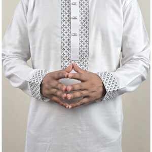 Ashrafi Luxury Panjabi (White)